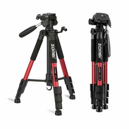 Aluminium Compact Light Weight Travel Portable Tripod for DSLR Camera Red