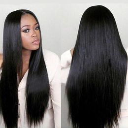 30 Inch Straight Closure Wig For Black Women13x6 HD Lace Frontal Bone Straight Lace Front Human Hair Wigs