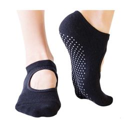 Yoga Socks Cotton Yoga Socks Towel Bottom Open Back Round Head Dance Adult Women's Sports Socks