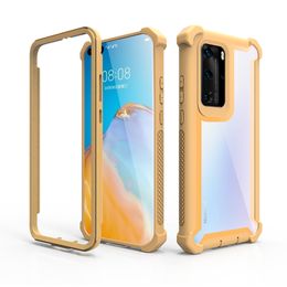 Clear Bumper Case For Xiaomi Note 12 11 Pro 4G 5G 13 12 Lite Fashion Style Hybrid Dual Layer Shockproof Acrylic Back Cover With Airbags