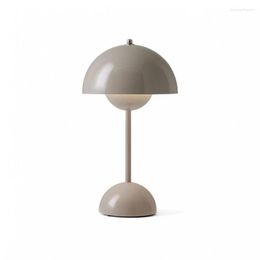 Table Lamps USB Charging Lamp Nordic Led Room Decoration Desk Top Touch Switch Flower Bud Mushroom Decorative