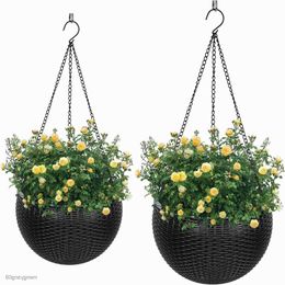 Planters Pots 1pc Hanging Planters Self Watering Hanging Baskets for Indoor Outdoor Plants Flower Plant Pot Garden Planters Different Pieces R230621