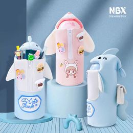 Bags NewmeBox Kawaii Pencil Case Big Plush School Pencil Cases Stationery Trousse Cute Animal NBX Pen Case School Supplies Pencil Box