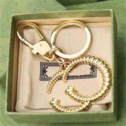 Designer Key Buckle Fashion Letter G Keychain Luxury Men Women Car Key Chain Handmade Keychains Ladies Bag Pendant Key Chains With Box''gg''T1TZ