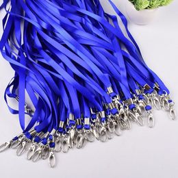 Other Office School Supplies 20pcs Blue Colour ID Badge Card Holder Lanyard Business Organiser Portable Ropes Lanyards Neck Strap 230627