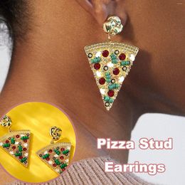 Stud Earrings Fashion Creative Pizza Ear Jewelry Food Eardrop Earring Hook Short Shape Drop