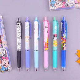 Pens 36 pcs/lot Kawaii Bear Mouse Press Gel Pen Cute 0.5mm black ink Neutral pens School Office Writing Supplies Stationery gift
