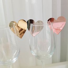 Other Event Party Supplies Personalized Mirror Acrylic Heart Drink Stirrer Place Setting Custom Names Engraved Place Card Acrylic Place Cards 230628