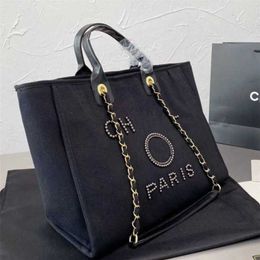 Fashion Luxury Women's Hand Bags Canvas Beach Bag Tote Handbags Classic Female Large Capacity Small Chain Packs Big Crossbody Handbag TLFI 50% Clearance sale