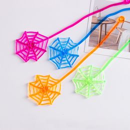 Other Event Party Supplies 15Pcs Elastically Stretchable Sticky Spider Web Climbing Novelty Toys for Kids Birthday Favours Halloween Decorations 230627