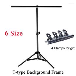 Tripods Po Studio Portable T-shape Background Backdrop Stand Pography Adjustable Support System Tripod With 4 ClampsTripods