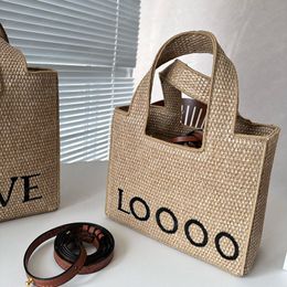 Womens Beach Straw Bag Designer Totes Mens Letters Luxury Flap Crossbody Summer Tote Handbag Casual Shoulder Bags Street Fashion 2306282BF