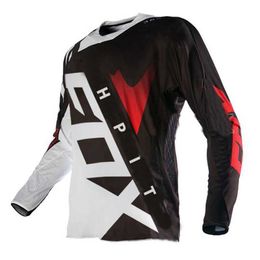 Men's T-Shirts Motorcycle Mountain Bike Team Downhill Jersey MTB Offroad DH Bicycle Locomotive Shirt Cross Country Mountain Hpit Fox Jersey