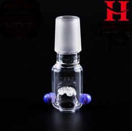 Glass Smoking Pipes Manufacture Hand-blown hookah Bongs Purple embellished glass cigarette accessories stopper