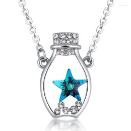 Pendant Necklaces NL-00351 In Trending Accessories For Women Wishing Bottle Crystal Star Necklace Wedding Gift Girlfriend Black Friday