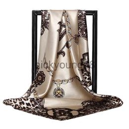 Bandanas Popular Shawls Europe And America Fashion Bandannas New Print Sunscreen 90X90CM Kerchief Four Seasons Luxury Square Silk Scarves x0628