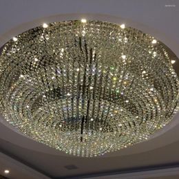 Chandeliers Crystal Chandelier Lamp Led Light El Lobby Sale Department Large Round Custom-made Lighting With Dimming Bulb