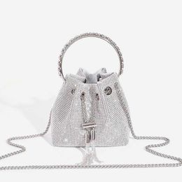 In demand Shoulder Bags Diamond Tote Bag Female Designer Bag Diamond Bucket Bags Studded Tassel Hand Luxurys Handbag Quality Messenger Bags Purse