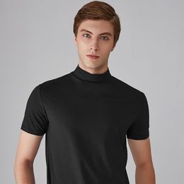 Men's TShirts Mens High Neck Slim Fit Tshirt Male Quality In Summer Casual Shortsleeved TshirtMen Collar Leisure Tshir 230627