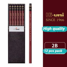 Pencils Uni Mitsubishi Hi12pcs/lot Uni Wood Pencil Professional High Quality Sketch Drawing Pencils For Each Box School Office Supply