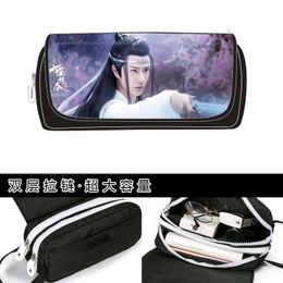 Bags The Untamed Pencil Cases Xiao Zhan Anime Kawaii Pencil Bags Stationery Student School Office Stationary Box Kids Pencilcases