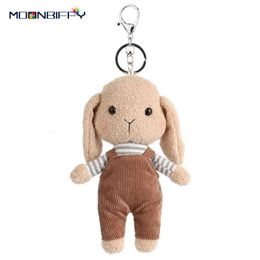 Plush Dolls 10cm Kate Rabbit Keychain Kawaii Animals Toy Pendant Car Cute Fur Pompom Linen Teddy Doll 230628