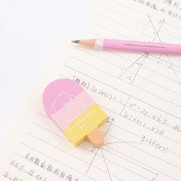 Eraser 32 pcs/lot Sumikko Gurashi Ice Cream Eraser Cute Writing Drawing Rubber Pencil Erasers Stationery For Kids Gifts school suppies