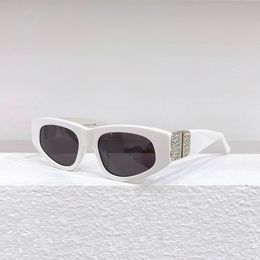 Whitey Grey Cat Eye Sunglasses with Crystal Stones Women Summer Sunnies gafas de sol Sonnenbrille UV400 Eyewear with Box