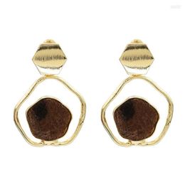 Dangle Earrings Tiger Leather Round Earring For Woman Wedding Big Horse Hair Large Circle Pendientes Oorbellen Brinco Maxi Jewellery 2023