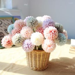 Decorative Flowers 5/10Pcs Silk Ball Chrysanthemum Wedding Artificial Flower Christmas Decor Vase Scrapbooking Arrangement Home Accessories