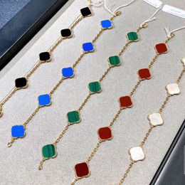 Bracelets Bangle 18k Gold Agate Shell Mother-of-pearl for Women Girl Wedding Designer Jewellery 2023 New Fashion