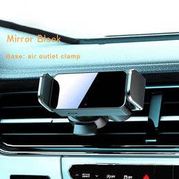 Universal Car Electric Mobile Phone Holder Car Aluminium Alloy Instrument Panel Holder Car Navigation Air Outlet Smart Holder