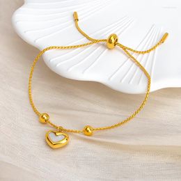 Charm Bracelets Elegant Gold Color Stainless Steel Heart Charms Bangles For Women White Shell Bracelet Female Fashion Jewelry