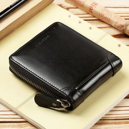 Wallets Designer Fold Wallet For Men Bags Foldable Clutch Purse Leather Zipper Closing Male Bag Holder