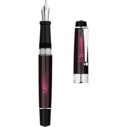 Pens Moonman T5 / MAJOHN Piston Fountain Pen Fireworks Metal Iridium EF/F/M 0.38/0.5/0.7mm LargeCapacity Writing Office Gift Ink Pen