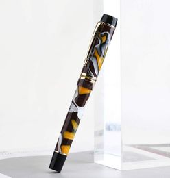 Pens Moonman M600S Celluloid Brown Fountain Pen EF/F/M Nib with Converter Excellent Quality Office Business Writing Gift Ink Pen