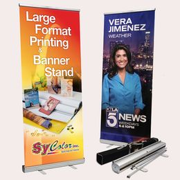 Banner Flags Design 80x200cm Economy Standard Roll Up Stand Show Display Standard Aluminum Retractable Custom Banner 230627