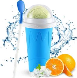 Ice Cream Tools Silicone Quickfrozen Maker Squeeze Cup Diy Homemade Durable Quick Cooling Slush Cups Milkshake Bottle Smoothie 230627