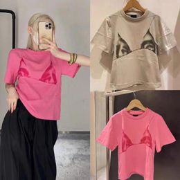 Women's T Shirts 2023 Slim Half Sleeve Top Fashion Crewneck Pure Cotton Personality Printed Short T-shirt Women