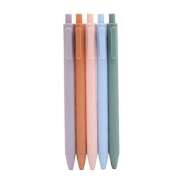 Pens 60 pcs/lot Sample Macaron Press Gel Pen Cute Morandi 0.5mm black Ink Signature Pens Promotional Gift Office School Supplies