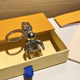 robot Key Buckle Necklaces letter V Car Keychain Designer luxury Handmade Keychains Man Woman Fashion Necklace Bag Pendant Accessories