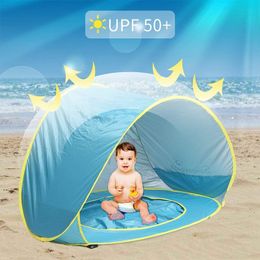 Toy Tents Baby Beach Tent Children Waterproof Pop Up sun Awning Tent UVprotecting Sunshelter with Pool Kid Outdoor Camping Sunshade Beach 230629