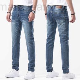 Men's Jeans designer 2023 Spring/Summer New Embroidery High Quality Big Cow Slim Fit Straight Sleeve Elastic Long Pants Le 8OA7