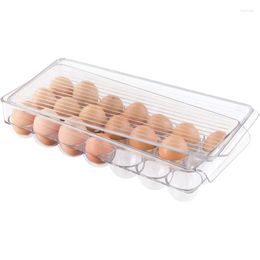 Storage Bottles 18 Grids Shockproof Eggs Containers Plastic Egg Holder Home Kitchen Transparent Organizers For Refrigerator