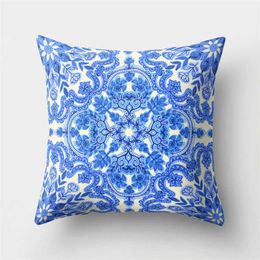 Cushion/Decorative 45x45cm Floral Geometric Pattern Cushion Cover Sofa Seat Waist Throw Cover Room Bedroom Home Decor