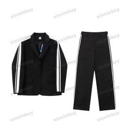 xinxinbuy Men designer Jacket coat 23ss suit Paris Sports letter jacquard Embroidery sets long sleeve women black S-2XL
