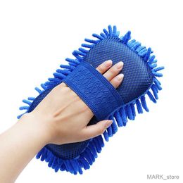 Glove Car wash gloves car cleaning sponge Car Window Cleaning Ultrafine Fiber Washer Sponge Brush Supplies R230629