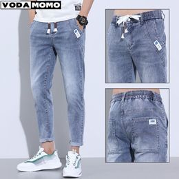 Mens Jeans Spring Summer Black Blue Cargo Men Streetwear Denim Jogger Pants Baggy Harem men pants Trousers 4XL 5XL 230629