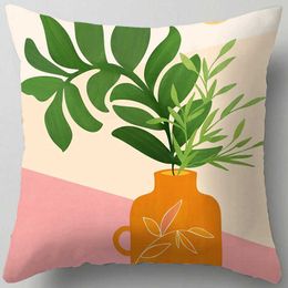 Cushion/Decorative Plant Flower Cover Living Room Sofa Office Seat Waist Cushion Cover Home Decoration Creative Ornament