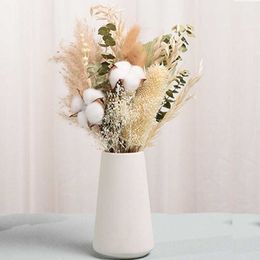 Dried Flowers Natural Preserved Eucalyptus Palm Leaf Reed Lavender Rabbit-tail Grass Bouquet DIY Wedding Home Decor